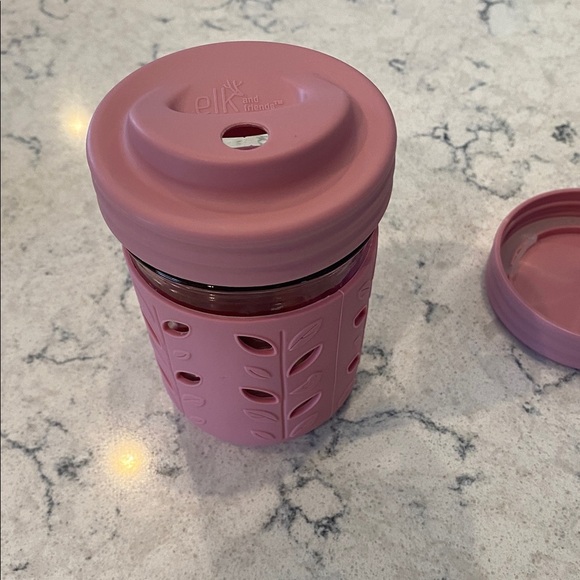 Elk And Friends 8oz Glass Mason Jar Cups Silicone Sleeves 2 Toddler Sippy Cups - Picture 5 of 8